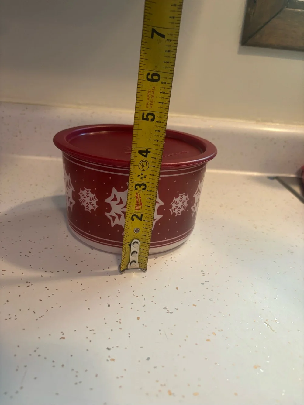Tupperware Christmas Holiday Stacking Canisters Set of 3 Red Vintage Style